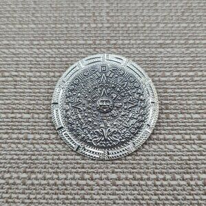 Sterling Silver Mayan Calander Pin Brooch Pendant B545